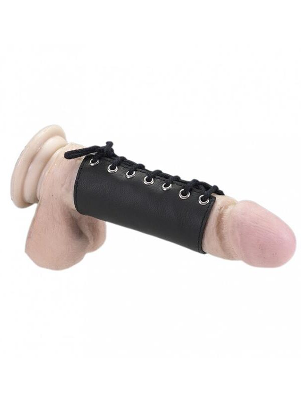 Anillo para el Pene de Cuero Ajustable