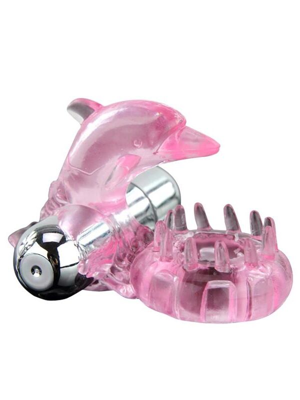 Anillo Vibrador Love Dolphig Ring Rosa