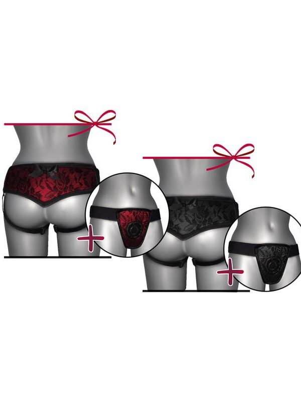 Arnés de Luxe Con Espalda Negro S - XL