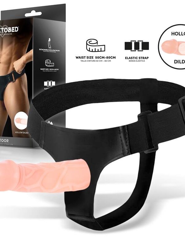 Atoor Arnés con Dildo Hueco Desmontable, Vibración y Control Remoto