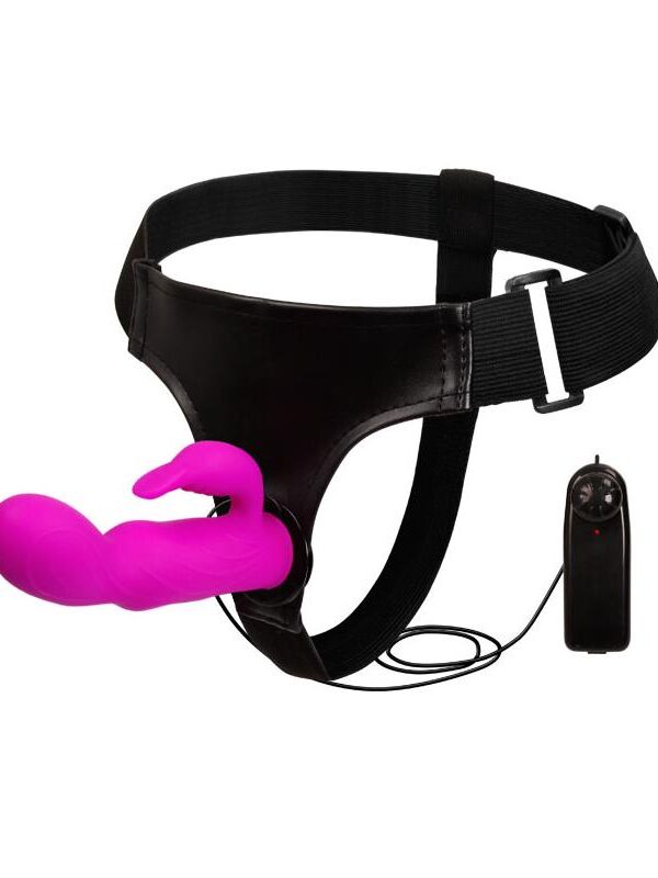 Baile Arnés con Dildo Púrpura 15 cm
