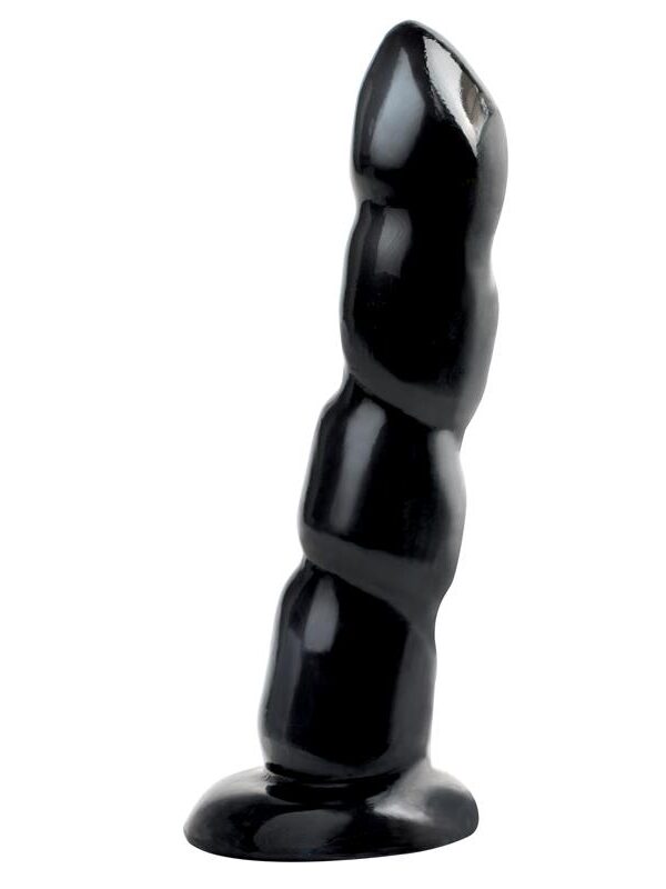 Basix Rubber Works  Twist N Shout con Ventosa - Color Negro