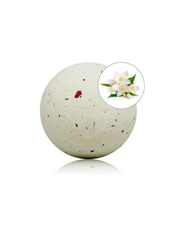 Bomba de Baño Aroma Jazmín con Pétalos de Rosa 150 gr
