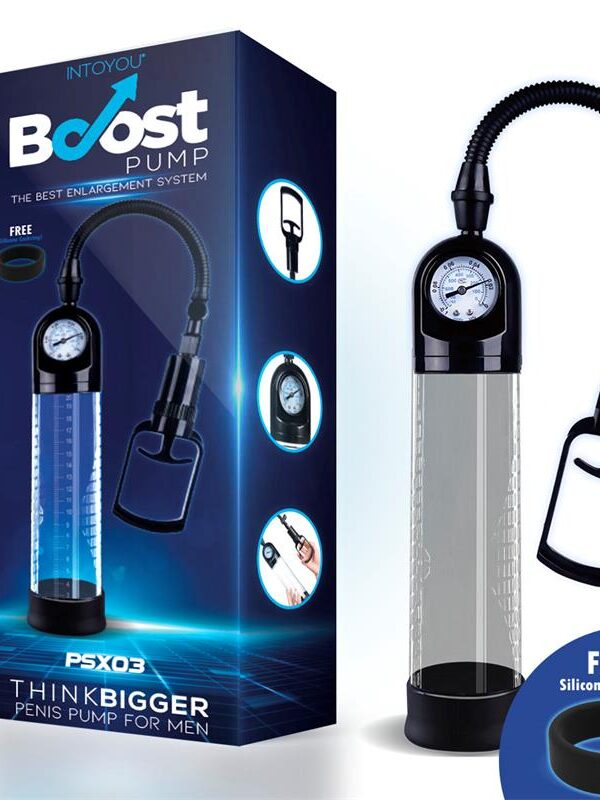 Bomba Manual con Medidor para el Pene PSX03 Transparente