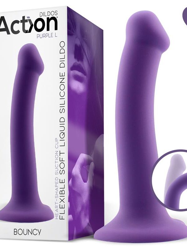 Bouncy Dildo Silicone Flexible Hiper Flexible 7.5 - 19 cm Talla L Púrpura