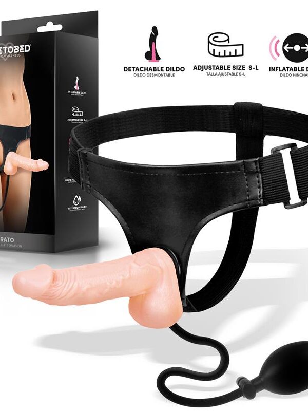 Brato Arnés con Dildo Realista y Función de Inflado