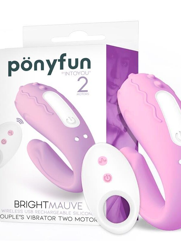Brightmauve Vibrador para Parejas Doble Motor Control Remoto USB Silicona