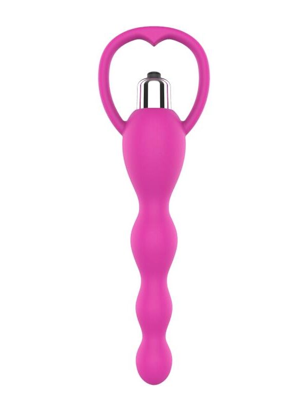 Cadena Anal con Vibración Rosa