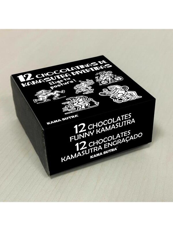Caja de 12 Chocolatinas de Chocolate con Leche del Kamasutra