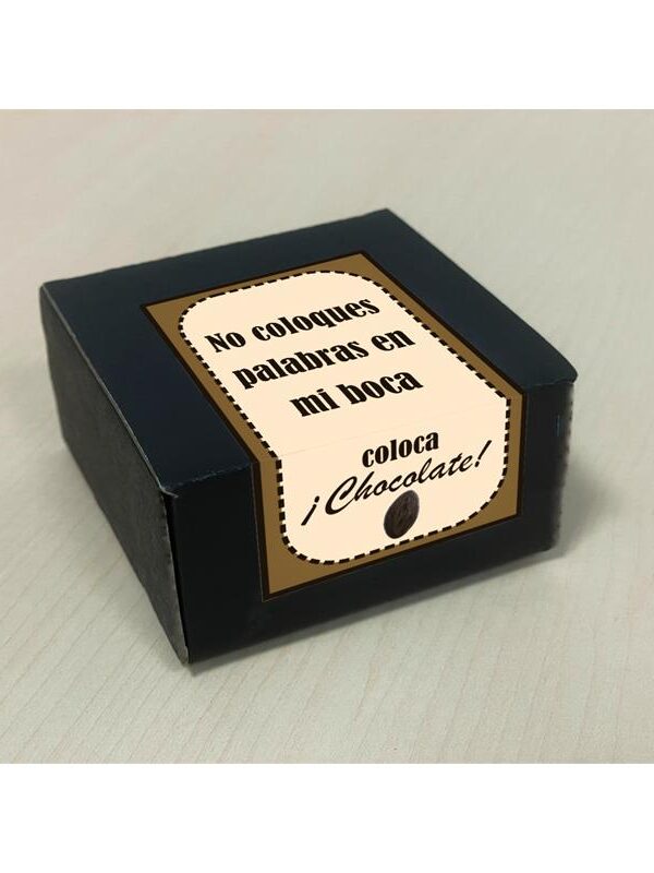 Caja de 8 Bombones Chocolate Puro Forma Labios Vagina