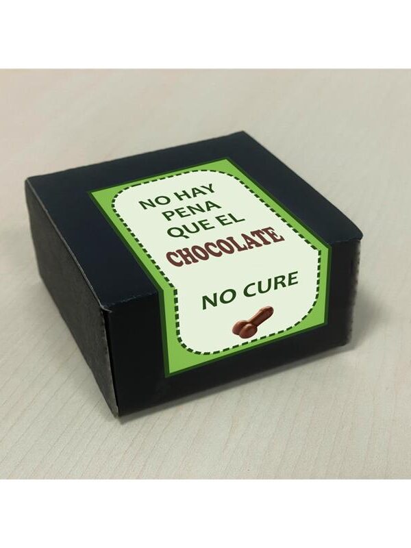 Caja de 8 Bombones Chocolate Puro Forma Pene