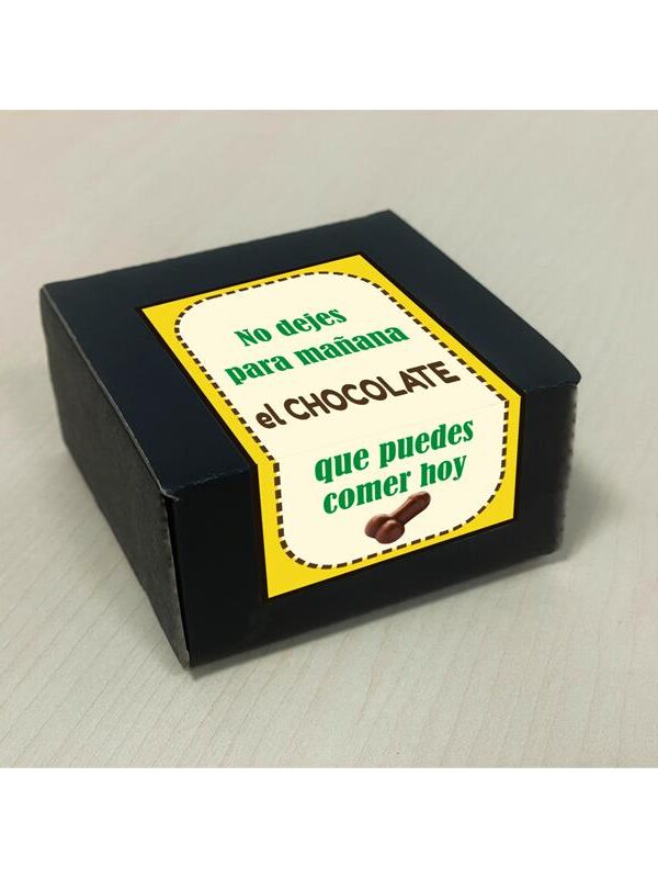 Caja de 8 Bombones Chocolate Puro Forma Pene