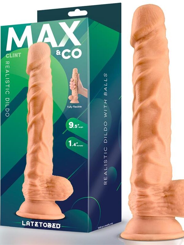 Clint Dildo Realista con Testículos Natural 9.8