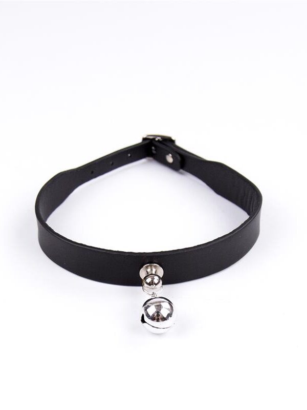 Collar con Cascabel Ajustable 43 cm Negro