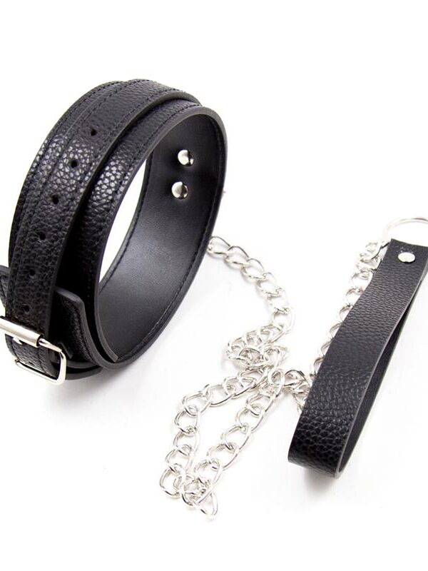 Collar con Correa de Patrón de Serpiente
