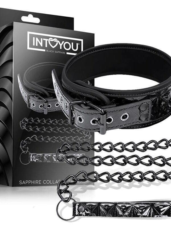 Collar con Correa Sapphire Cuero Vegano