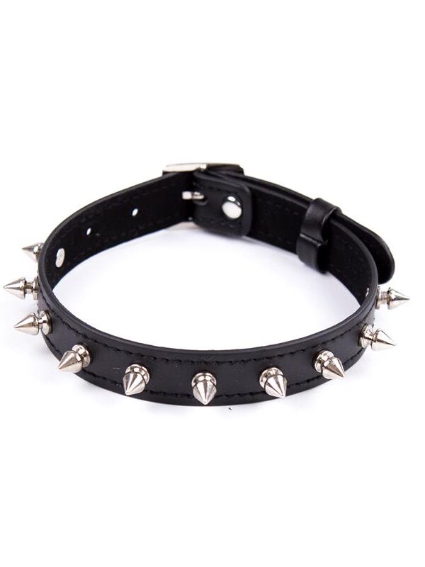 Collar con Pinchos Ajustable 43 cm Negro