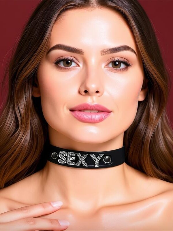 Collar Cuero Vegano Sexy Talla Única