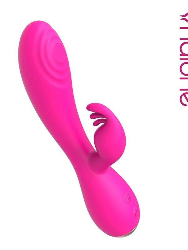 Conejito Vibrador Magic Stick con Pulsación Fucsia