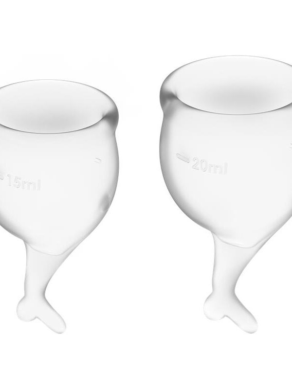 Copas Menstruales Feel Secure Transparent Pack de 2