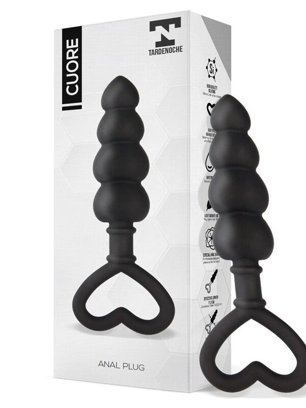 Cuore Plug Anal Silicona Negro