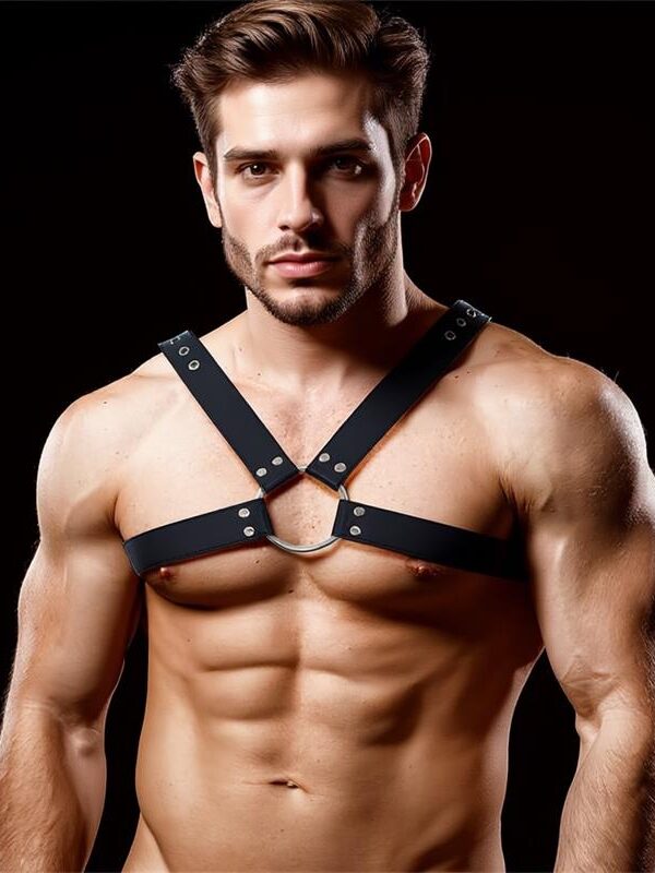 Darom Arnés Masculino para Bondage Cuero Vegano