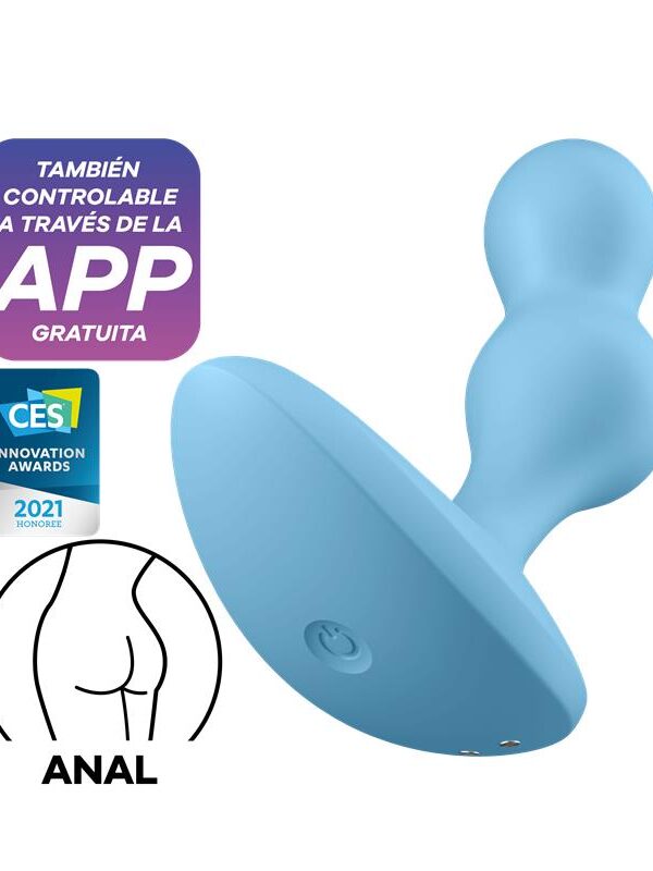 Deep Diver Plug Anal con Vibración APP Satisfyer Connect Azul