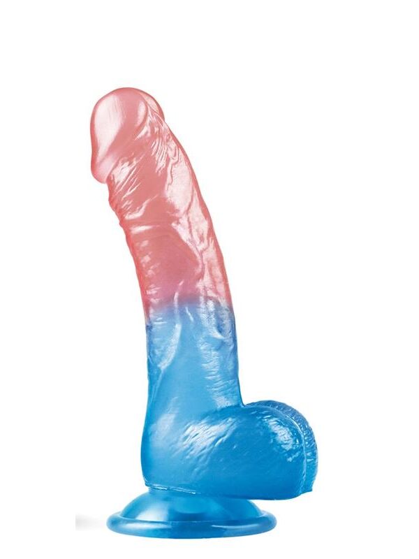 Dildo Dazzle Studs 8 Rosa y Azul