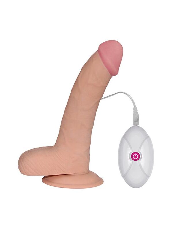 Dildo The Ultra Soft Dude con Vibración 8.8 Natural