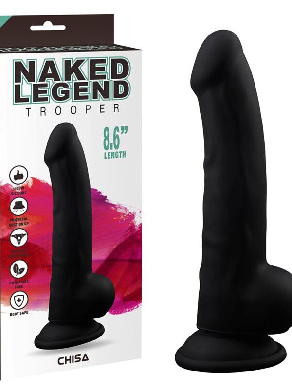 Dildo Trooper 8 Silicona Líquida Negro