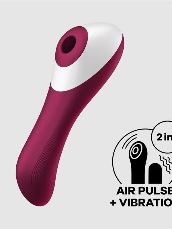 Dual Crush Vibrador y Succionador USB Rojo