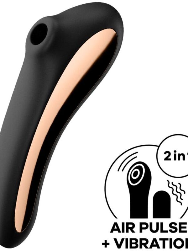 Dual Kiss Succionador y Vibrador 2 en 1 Negro