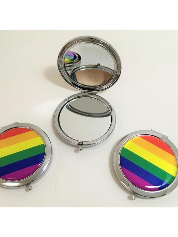 Espejo Redondo Doble Bandera LGBT+