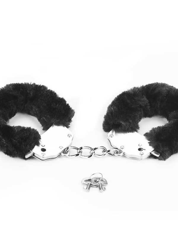 Esposas Metálicas con Pelo Negro