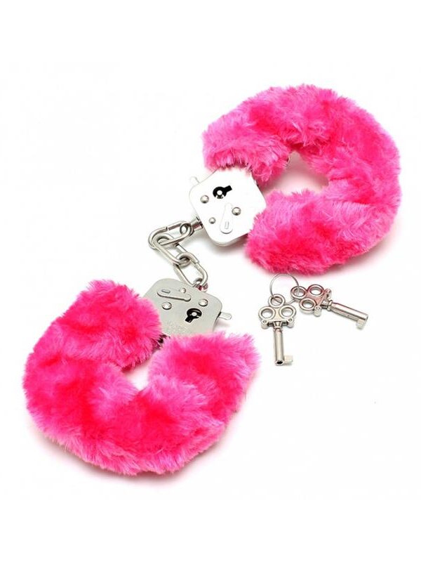 Esposas Metálicas con Pelo Rosa