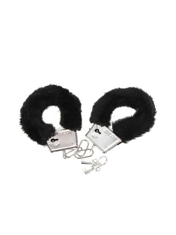 Esposas para Muñecas Forradas de Peluche Negro