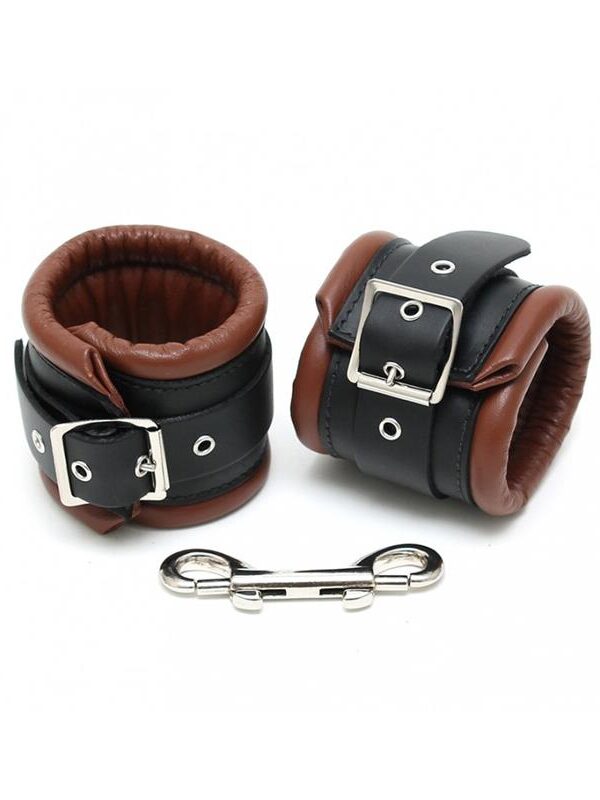 Esposas para Pies Cuero Negro y Marrón 7cm