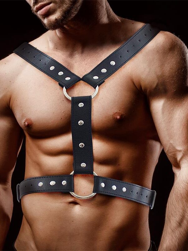 Fabrio Arnés Masculino para Bondage Cuero Vegano