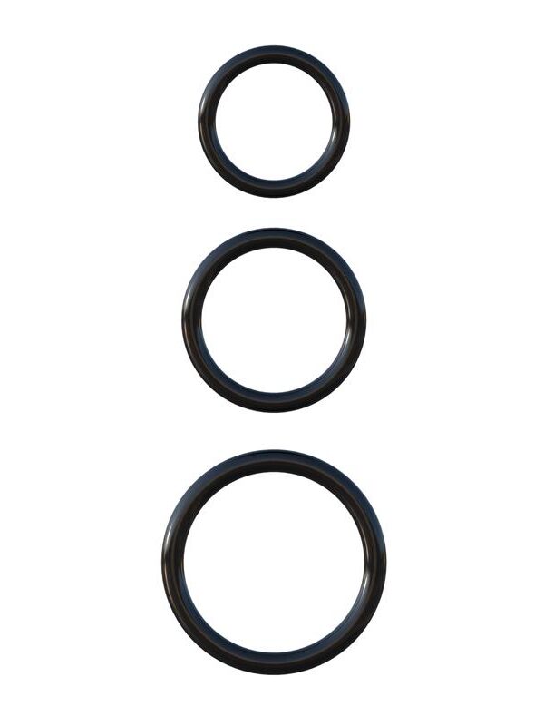 Fantasy C-Ringz Set de 3 Anillos de Silicona Color Negro