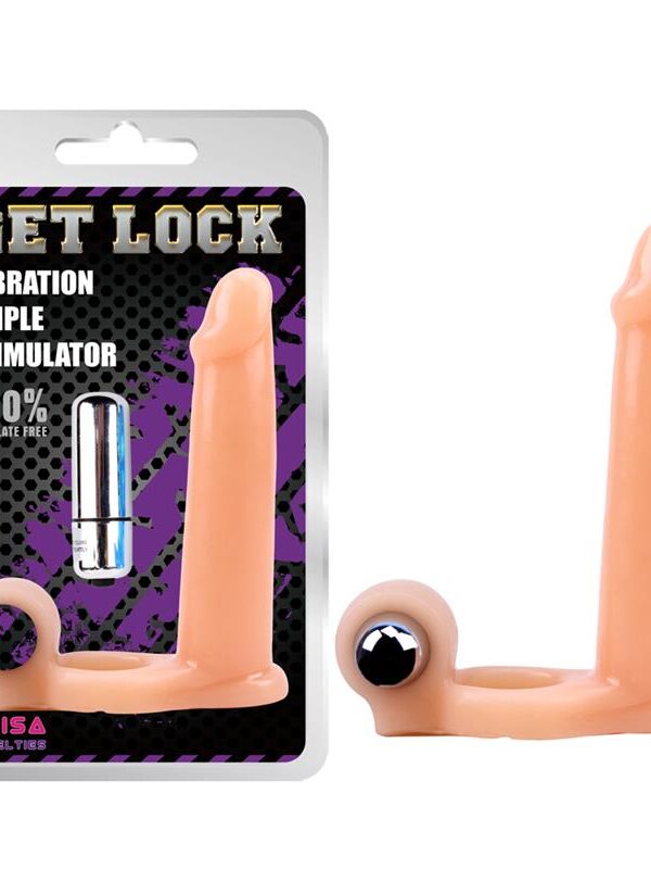 Funda para el Pene con Vibracion 15.5 cm Natural