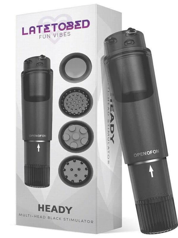 Heady Estimulador con 4 Cabezales Negro