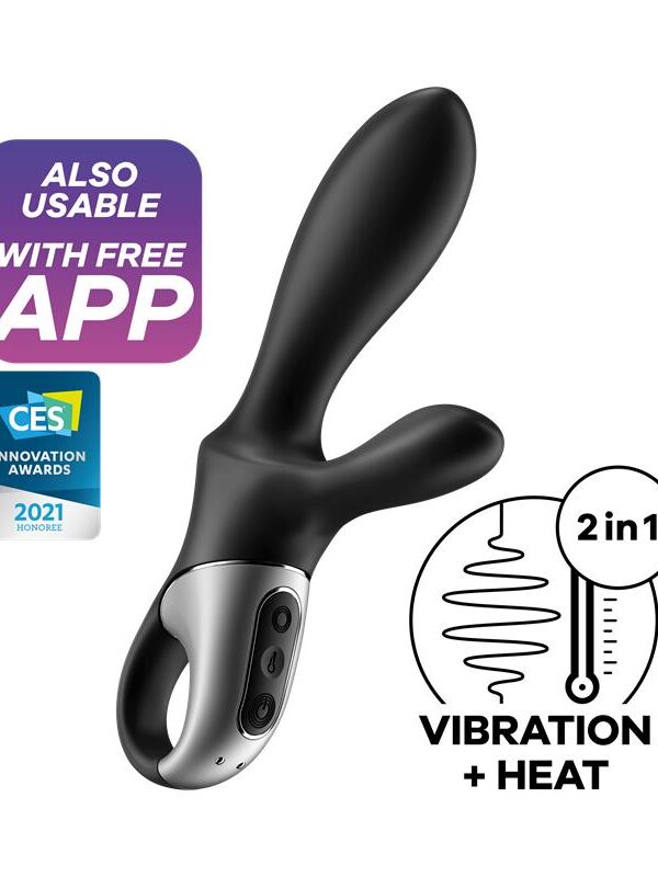 Heat Climax Vibrador con APP Punto G, Punto P y Perineo Función de Calor USB Magnético