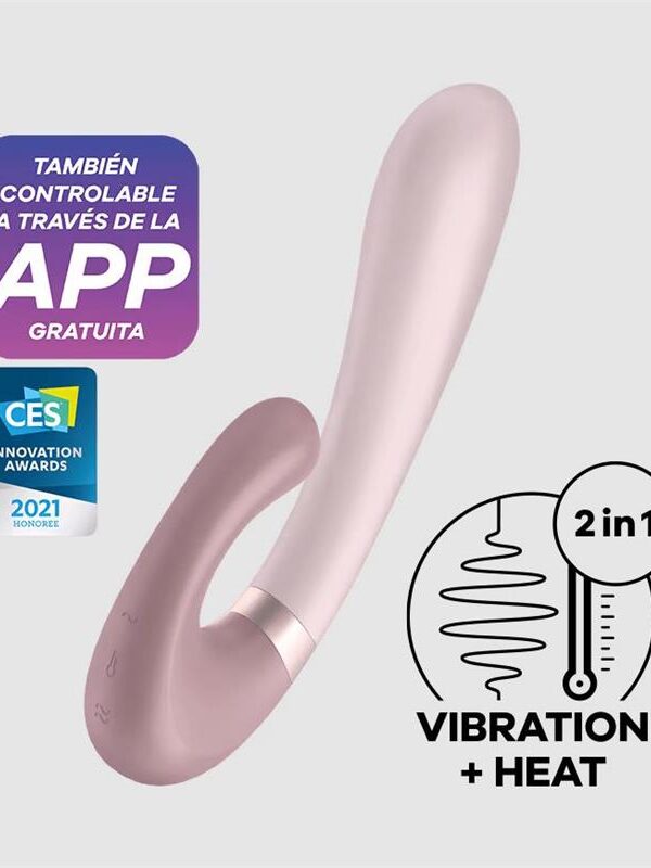 Heat Wave Vibrador con Efecto Calor Mauve con APP
