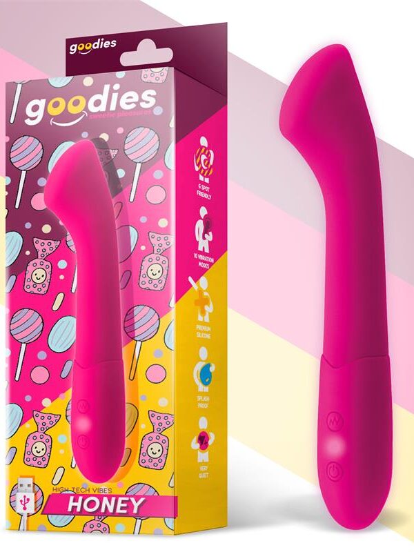 Honey Vibrador Punto G Silicona USB Fuchsia