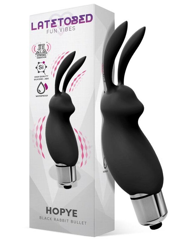 Hopye Bala Vibradora Conejito Silicona Negro