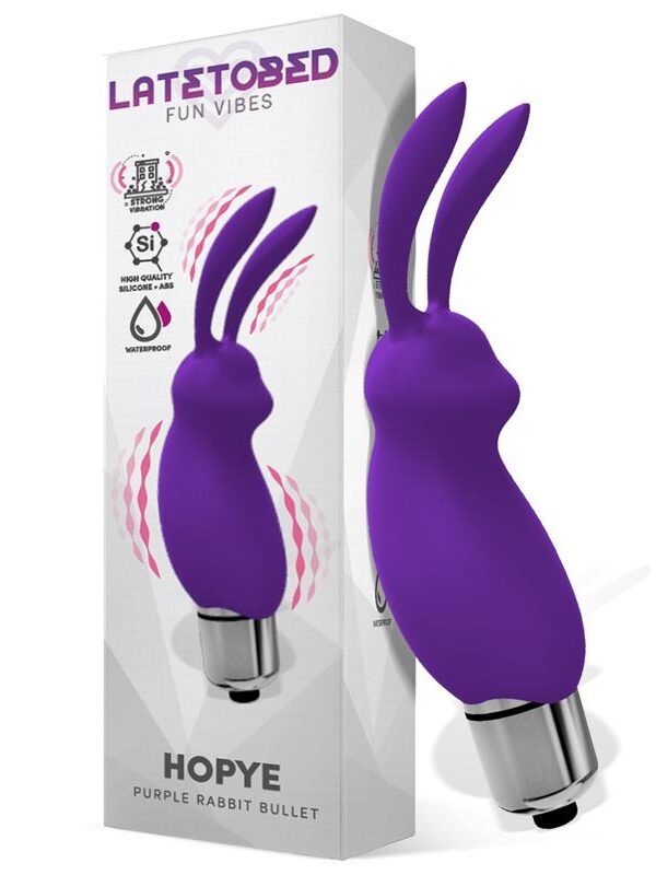 Hopye Bala Vibradora Conejito Silicona Púrpura