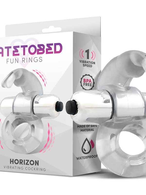 Horizon Anillo Vibrador con Conejito Transparente