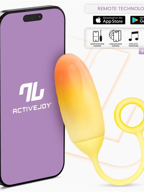 Huevo con APP Silicona Doble Capa Amarillo y Naranja