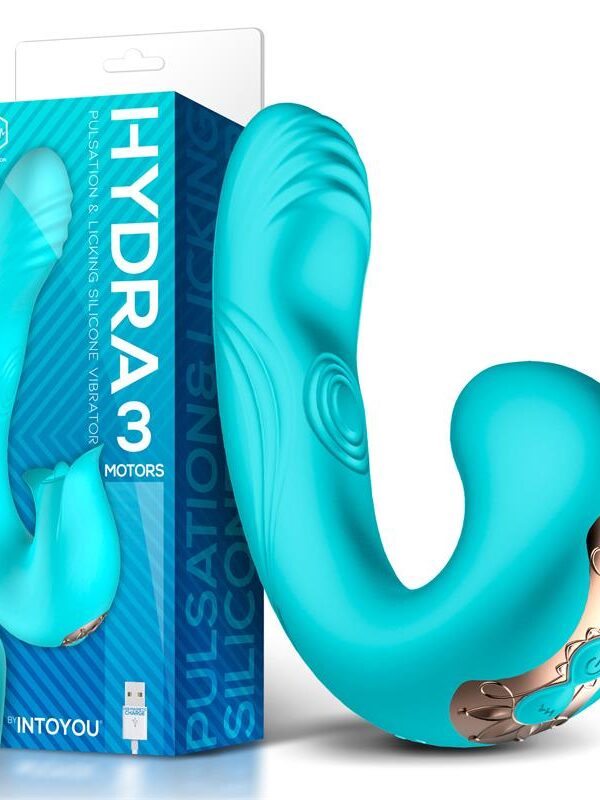Hydra Vibrador con Pulsación y Lengua Estimuladora de Clítoris 3 Motores USB