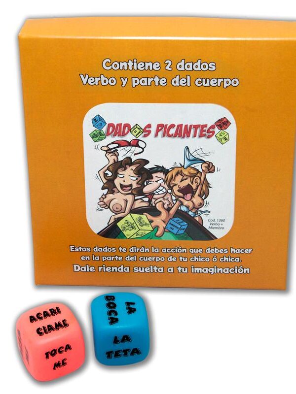 Juego 2 Dados Fluorescentes Acción y Parte del Cuerpo